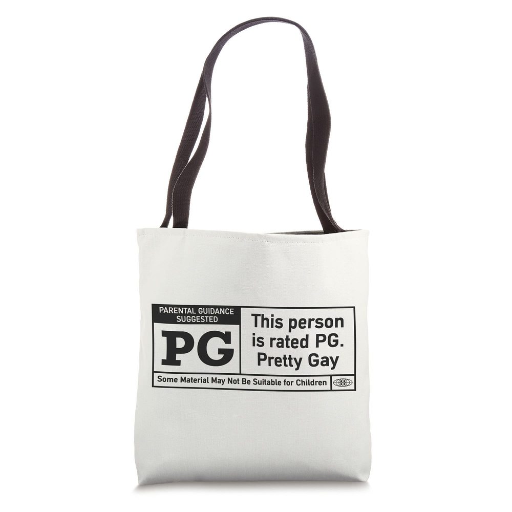 Rate Pg Pretty Gay Funny Cute Trendy Gay Pride Stuff Tote Bag C xD